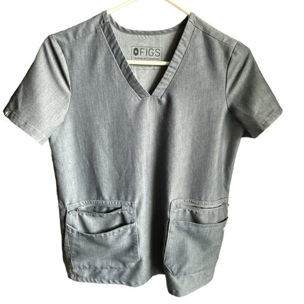 Figs V-Neck Casma 4 Pockets Medical Nurse Doctor Hospital SCRUB TOP Size XXS EUC